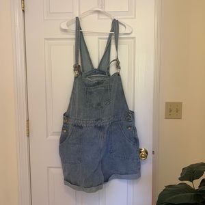 Short Denim Overalls